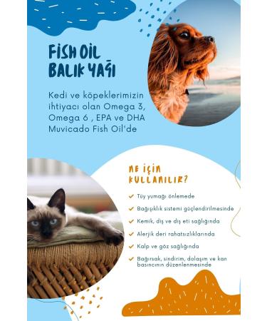 muvicado Fish Oil Omega 3 and Omega 6 Fish Oil for Cats and Dogs Immune System Salmon Oil - Buy Online on GoSupps.com