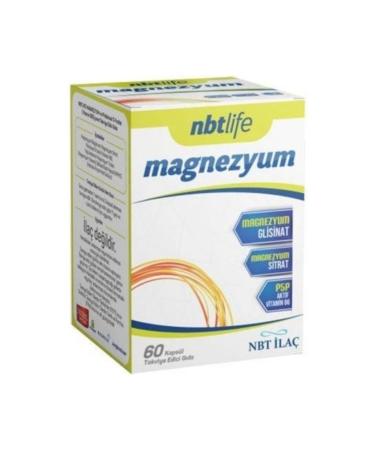 NBT Life Magnesium P5p Vitamin B6 60 Capsules