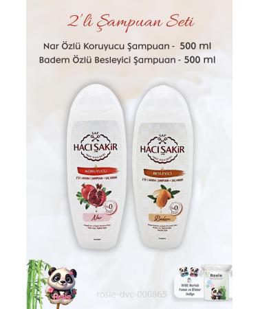 Hac akir Pomegranate 2 in 1 Shampoo 500 ml Almond Shampoo 500 ml and ROSIE