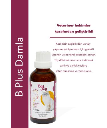 CATJOY Plus B Drops for Cats 50ml - Drops that Reduce Shedding and Support Hair Health - Buy Online on GoSupps.com