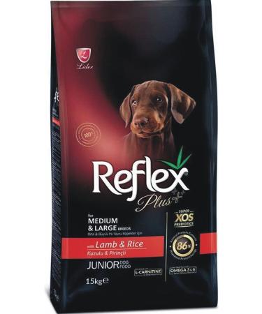 Reflex Puppy Food Junior Medium and Large Breed Lamb Meat and Rice