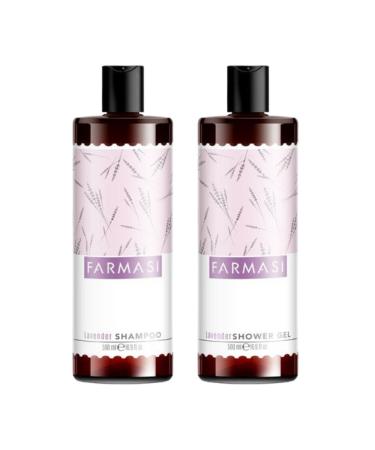Farmasi Lavender Shower Gel 500 ml & Lavender Shampoo 500 ml