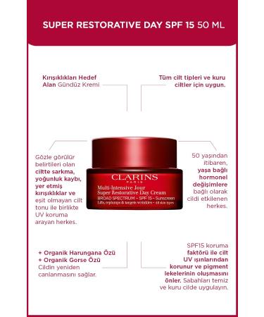 Clarins SUPER RESTORATIVE DAY CREAM SPF 15 50 ML DAY CREAM DEMBA5132