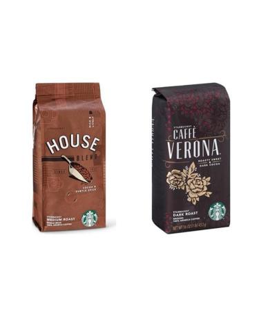 Starbucks House Blend and Verona Coffee Beans 250 G