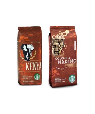 Starbucks Kenya and Colombia Filter Coffee 2 Packs 2x250 gr Ground for Coffee Machine