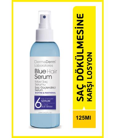DermaDerm Anti-Hair Loss Blue Serum Containing Biotin and Panthenol 125Ml. - Buy Online on GoSupps.com