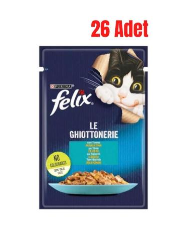 FELIX Felix Tuna Adult Cat Pouch Wet Food 85 gr X 26 Pieces