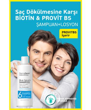 DermaDerm Anti-Hair Loss Biotin and Panthenol Blue Shampoo 250ml. - Buy Online on GoSupps.com