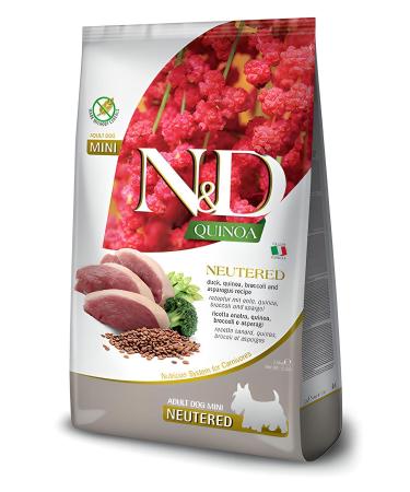 N & D Quinoa Neutered Sterilized Adult Dog Adult Mini Duck quinoa broccoli Asparagus 2.5kg
