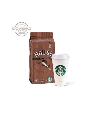 Starbucks House Blend Coffee Beans 250 Grams And Plastic Cup