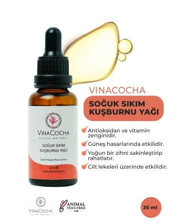 Vinacocha Rosehip Seed Oil (Cold Pressed) 30 ml - Buy Online on GoSupps.com
