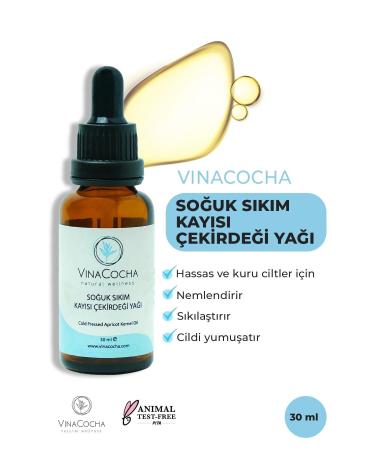 Vinacocha Cold Pressed Apricot Kernel Oil 30 ml - Buy Online on GoSupps.com