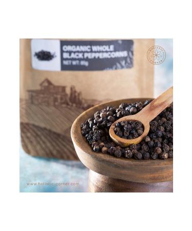 Holistic Corner Organic Whole Black Peppercorn | Black Peppercorns | 85g