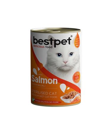 Bestpet Canned Salmon Cat Food 400gr - 12 Pieces - Buy Online on GoSupps.com