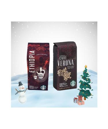 Starbucks New Year Package Coffee Beans Ethiopia Arabica And Verona 250 Gr