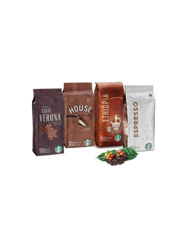Starbucks House Blend Ethiopia Verona Espresso Bean Coffee 250 Gram Set of 4