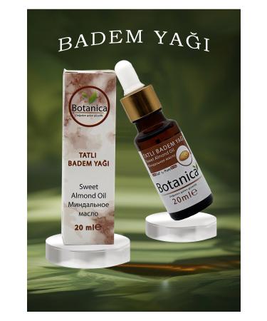 botanica Sweet Almond Oil - Prunus Amygdalus - (Hair and Beard) Care Oil Dry Skin Skin Oil 20 ml