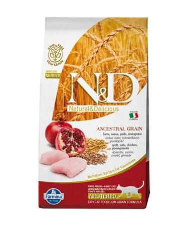 N & DN & D Low Grain Chicken and Pomegranate Sterilized Adult Cat Food 1.5 Kg