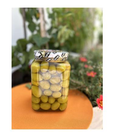 Ayd n Artichoke Village Products 900 gr Green Cracked Kalamata Olives with Seeds