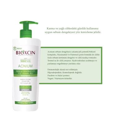 Bioxcin Acnium Sebum Balancing Face Wash Gel 2 x 500 ML - Buy Online on GoSupps.com
