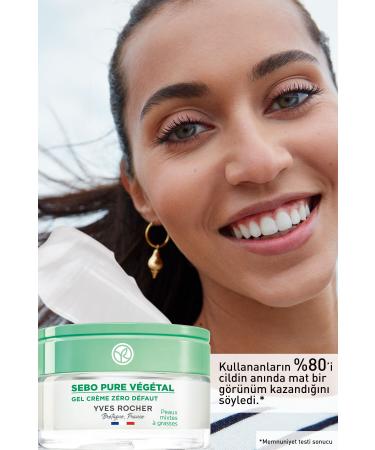 Yves Rocher Sebo Pure Vegetal Gel Cream for Combination and Oily Skin - Zinc & Salicylic Acid-50 Ml-39979 - Buy Online on GoSupps.com