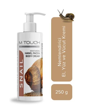 mtouch 0 Natural Snail Moisturizing Cream - Hand Face and Body 250g - Buy Online on GoSupps.com