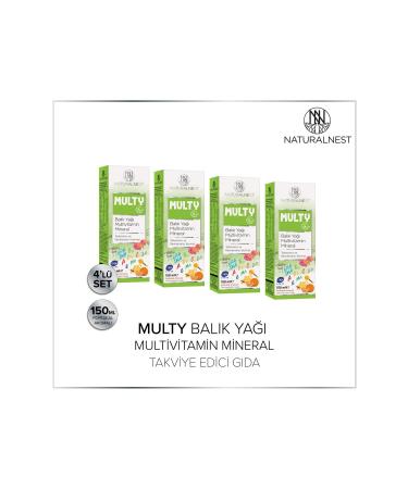 Natural Nest Multy Syrup Fish Oil Vitamin Mineral Supplementary Food 4 Boxes - Buy Online on GoSupps.com