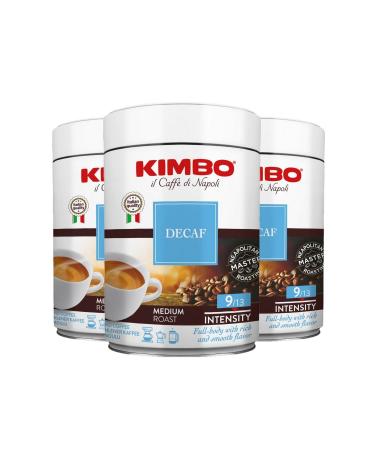 Kimbo Decaffeinato Filter Coffee Tin Box (250 Gr) (Set of 3)