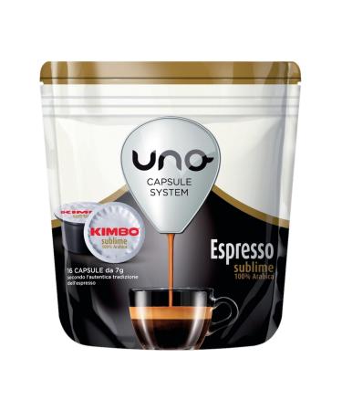 Kimbo Espresso Sublime 100% Arabica Uno Compatible Capsule Coffee (Box of 16)