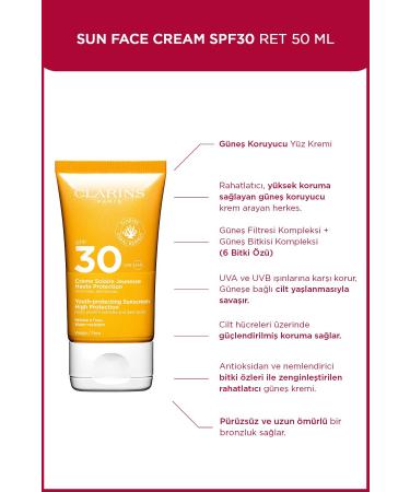 Clarins Matte Finish Anti-Spot and Protective Face SPF30 Moisturizing Sun Cream 50 Ml