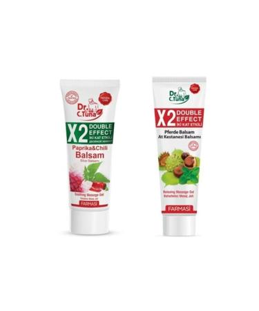 Farmasi Dr.c.tuna Double Effect Horse Chestnut Massage Gel 250 Ml + Double Effect Pepper Balsam 250 Ml Set