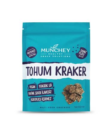 MUNCHEY 2-Pack Large Sea Salt Seed Crackers (200 GR) - Gluten Free - Buy Online on GoSupps.com