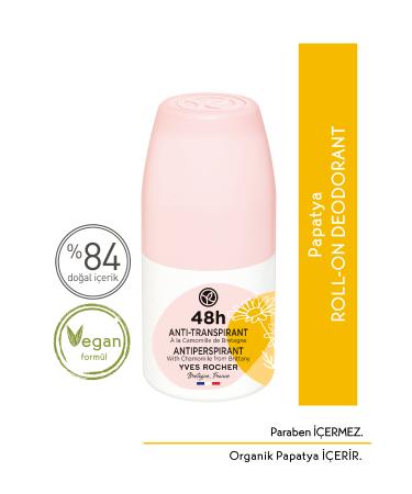 Yves Rocher Antiperspirant 48-hour Effective Women's Antiperspirant Roll-On - Organic Chamomile-57834