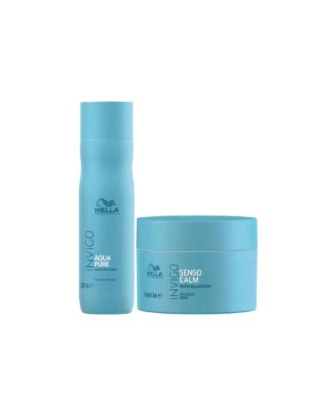 Wella Pro INVIGO Balance Aqua Pure Shampoo for Oily Hair 250ML-Senso Calm Sensitive Mask 150ML CYT996