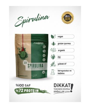 FiShake Organic Spirulina Powder / Powder Premium 100 gr - Buy Online on GoSupps.com