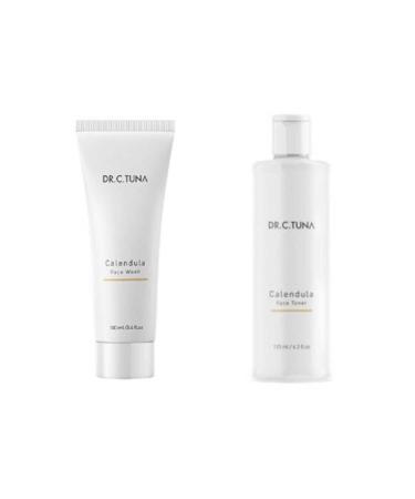 Farmasi Dr.C.Tuna Calendula Oil Face Wash Gel 100ml & Dr.C.Tuna Calendula Oil Cleansing Skin Tonic 125 ml