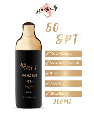 Hill Beauty Turkey 50 SPF 8 Hours Water and Sweat Resistant Aloe Vera Essence Women + Men Body Sun Cream Set 200ml+200ml - Buy Online on GoSupps.com