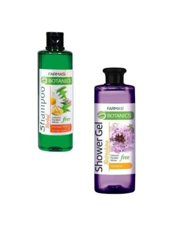 Farmasi Botanics Herbal Mix Shampoo 500 Ml + Botanics Verbena Refreshing Shower Gel 500 Ml