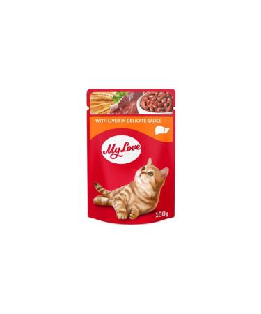 mylove MY LOVE LIVER IN SAUCE POUCH CAT FOOD 100 GR X 6 PIECES 353067