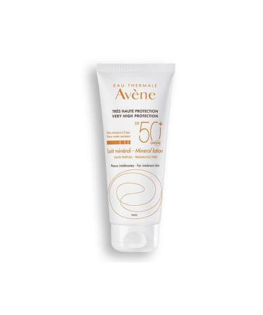 Avene Mineral Lotion SPF 50+ Milk Form Sun Cream for Sensitive Skin with Low Tolerance 100 ml