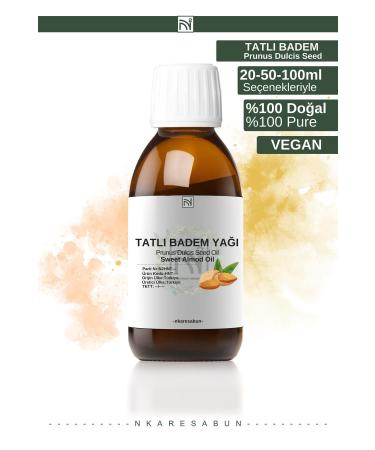 nkare Sweet Almond Oil 0 Pure Natural Cold Pressed Oil 20 Ml