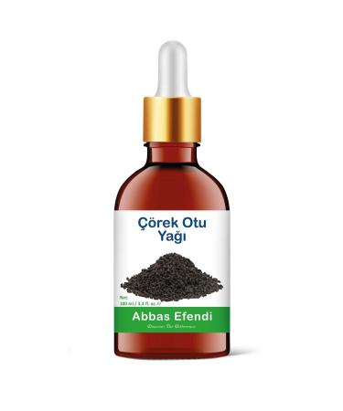 Abbas Efendi Black Cumin Oil 100 ml (GLASS BOTTLE AND MEASURED GLASS ROD)