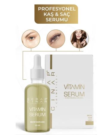 Serap nar Cosmetics Vitamin Serum for Eyebrows & Hair 30ml - Professional Serum