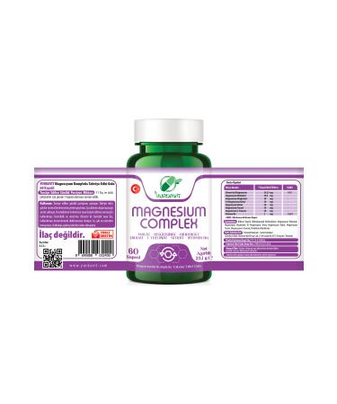 Yurdavit Magnesium Complex Magnesium Complex 60 Capsules Taurate Bisglycinate Malate Citrate L-Threonate Hydroxide - Buy Online on GoSupps.com