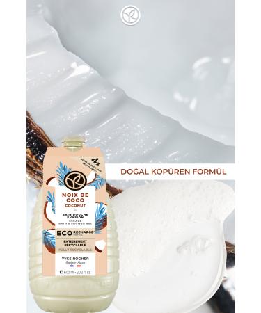 Yves Rocher Moisturizing Eco Refill Shower Gel - Tropical Coconut 600 ml - Buy Online on GoSupps.com