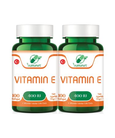 Yurdavit Vitamin E 400 IU 2x100 Softgel Vitamin E