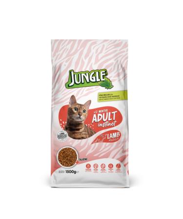 Jungle 1.5 KG DRY CAT FOOD ADULT LAMB MEAT *4 PIECES
