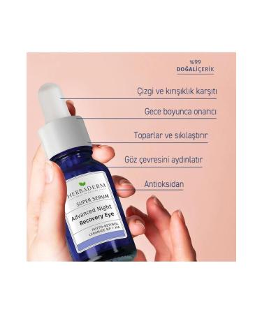 Herbaderm Anti-Wrinkle Brightening Night Eye Contour Serum Advanced Night Recovery (BAKUCHIOL) - Buy Online on GoSupps.com