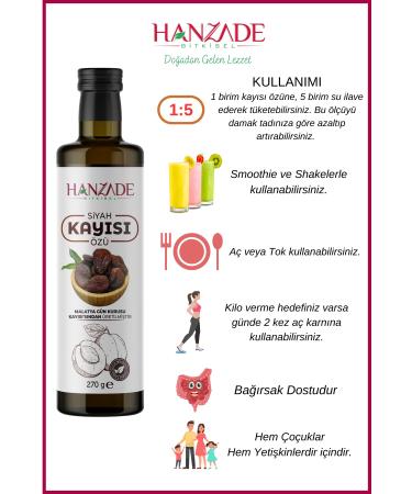 Hanzade Herbal Black Apricot Extract 270 Gr x 2 Pieces Does Not Contain Sugar and Glucose - Buy Online on GoSupps.com