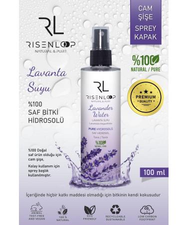 RL Cosmetics Lavender Water Pure Natural Hydrosol Tonic Lavandula Intermedia 1st distillation 100 ml